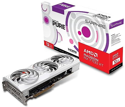 Sapphire 11335-03-20G Pure AMD Radeon RX 7700 XT Gaming Graphics Card with 12GB GDDR6, AMD RDNA 3