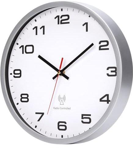 VINILITE Funk Wanduhr 30cm Funkuhr Modern Analoge Wanduhr Batteriebetrieben für Küche, Wohnzimmer, Schlafzimmer, Büro