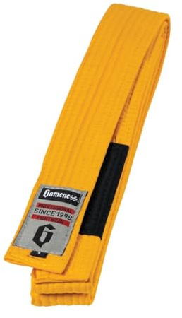 Gameness Jiu Jitsu Youth Belt | BJJ Belt for Kids Yellow A1