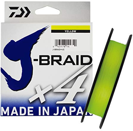 Daiwa Tresse 4 Brins J-Braid X4-270m - PE.1.5 - D.0.17mm - R.8.4kg-19lb - Yellow - 12740117