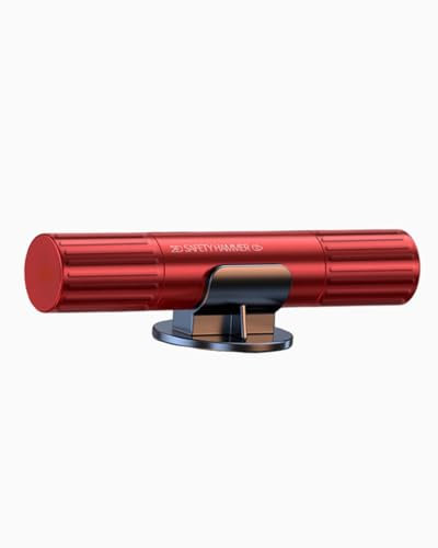 SCJJZ Martillos de Emergencia para Coche,Martillo de Seguridad montado en el vehículo, Metal Multifuncional, Martillo de Escape de Emergencia en el automóvil (Rojo)