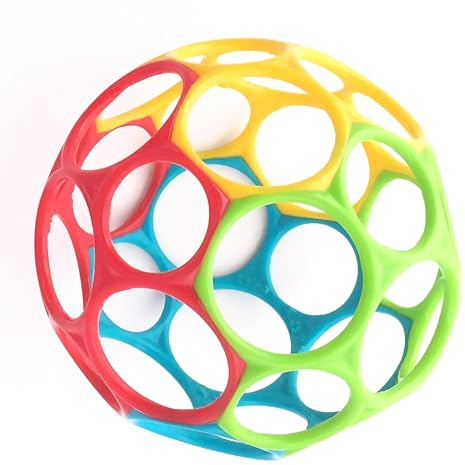Fokroin Bright Starts - Balle de préhension pour bébé - En silicone souple sans BPA - Convient pour les hommes et les femmes, les nouveau-nés, les enfants