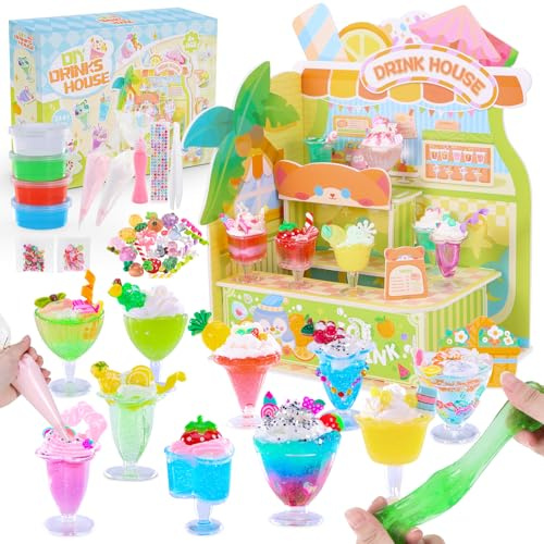 VBACALA Juego de Juguetes de Alimentos en Miniatura,Juego de Bebidas de Casa de Bricolaje Mini,no Comestible,Accesorios de Cocina de Juegos para Niños a Partir de 8 Años Cumpleaños para Niñas 8 9 10