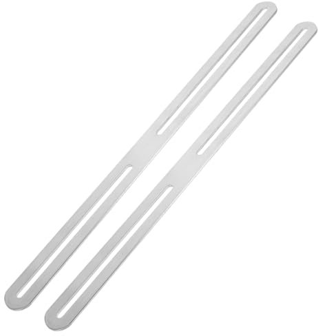 Kisangel 2pièces Supports De Fixation Acier Inoxydable Réglables Pour Boîte Aux Lettres Kit De Renfort Pour Clôture Et Portail Plaques Métalliques Plates Pour Installation Sécurisée
