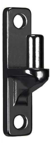 Gate Hinges,Metal Wall Mount Gate Hinge,Gate Hinges Heavy Duty for Outdoor Chain Link Fence Gate with 5/8Inch Hinge 1/2/4 Pack (Black Single)