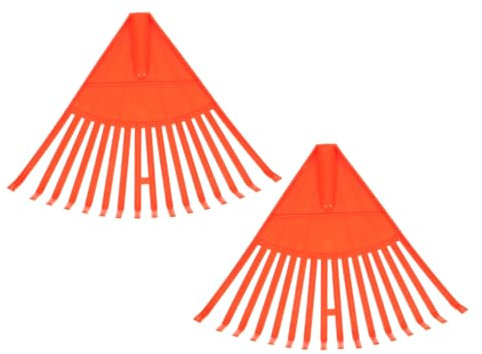 Yardwe Lot de 2 Râteaux en Plastique pour Jardinage Râteau à Gazon et Feuilles Outil Robuste pour Nettoyage de Pelouses et pour Feuilles et Herbe