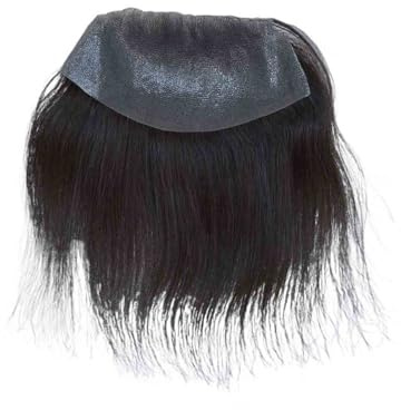 Für Männer Haaransatz-Toupet for Männer, Echthaar, PU-Hautbasis, D-Stil, frontaler Haaransatz, Haarteile Perückenkopf