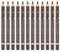 Go Ho 12 PCS Brown Eyebrow Eyeliner Pencil Set, Waterproof Eyebrow Pencil,Long-lasting Sweat-proof Eyeliner Makeup Brow Tint Pen（Dark Brown）