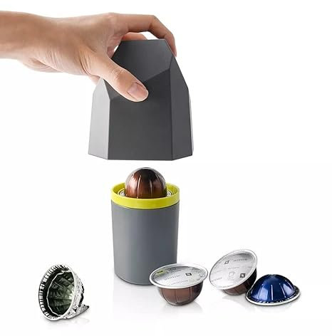 Outil de recyclage de capsules de café, ouvre-dosettes de café, boîte à frapper pour capsules en aluminium, respectueux de l'environnement (pour Nespresso VertuoLine)