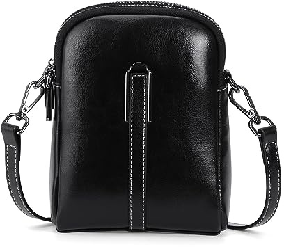 HUA ANGEL Bolsa De Cuero Multifuncional Para TeléFono MóVil Con Correa Ajustable Bolso Bandolera Mujer Mini Cuero Bolso Mujer Bandolera PequeñO De Piel Negro Verde Azul Beis Para Viaje, Compras