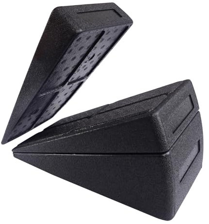 CampTeck U7259 3-teiliges Multi-Winkel-Schaumstoff Wadendehner Keil, Fitness Slant Board, Squat Wedge, Mobilisationskeil, Kniekeile - Schwarz