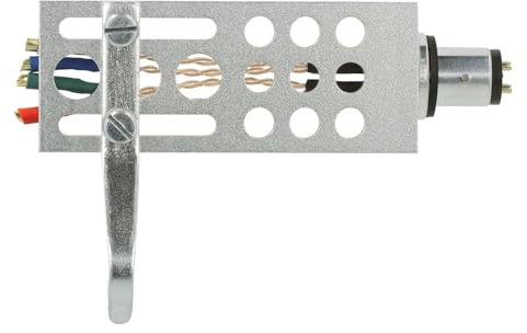 THAKKER HS-18 - CNC gefrästes Aluminium Headshell - Silber | SME Anschluss | inkl. Headshell-Kabel, Schrauben in 4 unterschiedlichen Längen, Muttern und Unterlegscheiben