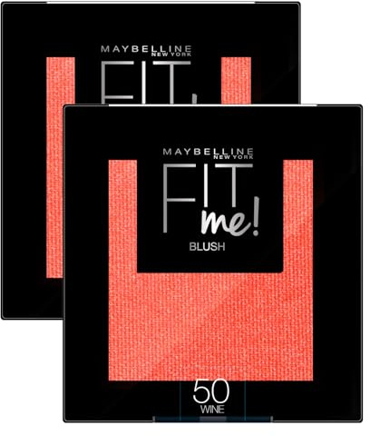 Maybelline New York Fit Me Blush in Polvere Facile da Sfumare Effetto Naturale Colore Pieno Tonalità 50 Wine - 2 Cosmetici