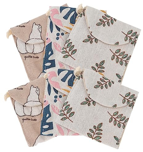 COLLBATH 6piezas Bolsas De Almacenamiento De Femenina Resistente y Ligera Para y Organizador De Compresas y Tampones Bolsa Práctica Para Mujeres