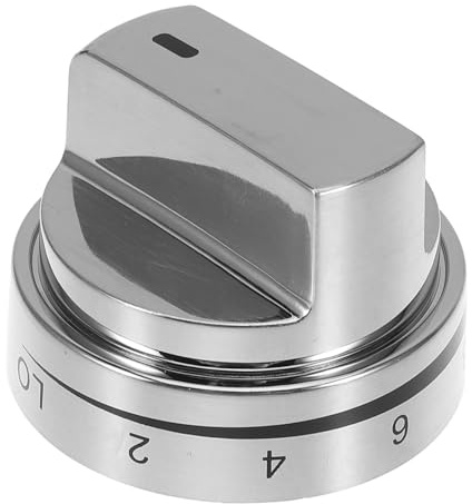 HEALEEP Universal Oven Stove Top Knob Replacement Stainless Steel Control Dial Knob with Simple Installation and Heat Resistant Feature, for Cooker and Stove Repairs