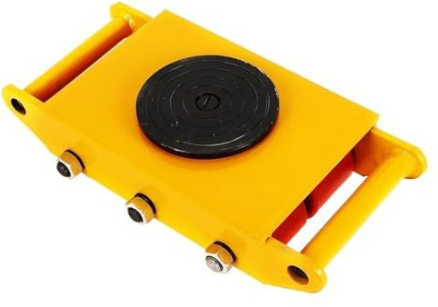 Patín de maquinaria resistente con 6 rodillos para transporte de equipos industriales sin esfuerzo, gran capacidad de carga, perfecto para uso en almacén y tienda