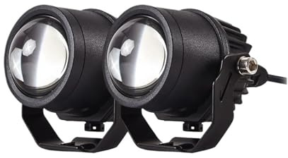 KUNYOS Faros de motocicleta Foco LED Para Motocicleta Lente Pavimentación Vehículo Eléctrico Luz Alta Y Baja Faro Integral Tangente Lámpara Auxiliar Faro Delantero(2 pcs Spotlight)