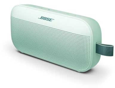Bose SoundLink Flex Bluetooth Speaker (2nd Gen) - Portable Outdoor Speaker with Hi-Fi Audio, Waterproof and Dustproof, USB-C, Up to 12 Hours Battery Life, Dewdrop Mint - Limited Edition Color