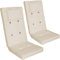 Detex 2X Cojines para Sillas de Jardín con Respaldo Alto Crema 118x45x7cm Almohada Apoyacabeza Extraíble
