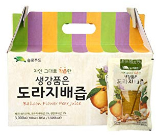 Premium Real Korean Pear, Balloon Flower Root, & Ginger Juice - No Preservatives or Artificial Additives - Natural and Pure - Health Care for Changing Season - For Men and Women of All Ages