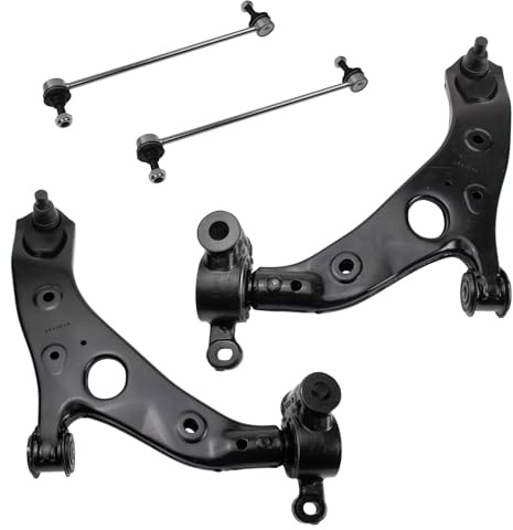 TRQ Front Suspension 4 Piece Kit Control Arm with Ball Joint Sway Bar Stabilizer Link Compatible with 2014-2021 Mazda 6 2013-2016 Mazda CX-5