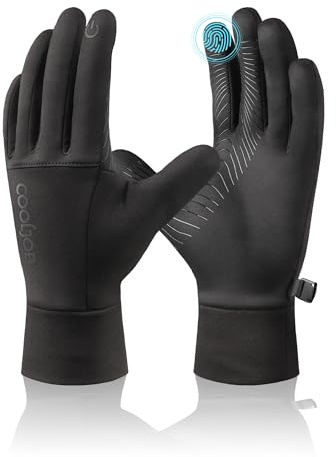 COOLJOB Touchscreen Winter Gloves for Men Women, Snow Gloves for Outdoor Sports, Warm Thermal Cold Weather Gloves for Cycling Running Dog Walking, 1 Pair XL