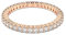 Swarovski Vittore Ring, Weißer und Rosé Vergoldeter Damenring mit Strahlenden Swarovski Kristallen