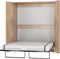 BIM Furniture Wandbett Schrankbett Teddy 160x200 cm Bettschrank, Vertikal Wandklappbett, Schrank mit integriertem Klappbett, Funktionsbett inkl. Lattenrost (Sonoma Eiche)