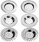 (Set of 6 Pcs) 3 Sizes Kitchen Sink Strainer Hair Catcher for Shower Drain Cover Sink Plug Strainer for Drainer Protector Blocker Filter Bath Plug Hole Cover Sink Sieve Strainer Metal