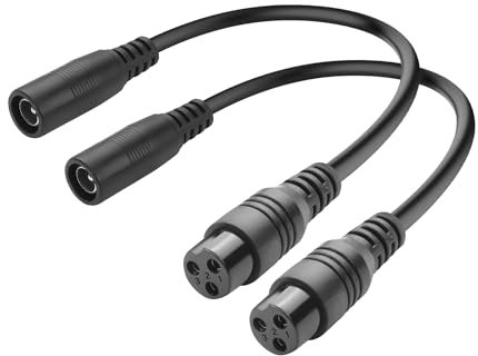 JSADZKJ Câble de charge pour trottinette électrique DC5521 vers XLR,câble adaptateur 24V DC5,5x2,1 mm vers connecteur xlr à 3 broches pour trottinette électrique-5,9in (2 pièces) (femelle XLR)