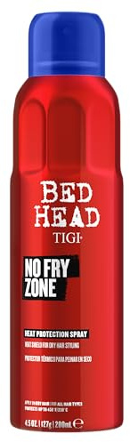 Bed Head by TIGI No Fry Zone Heat Protection Spray, Lightweight Mist for Styling Between Washes on Dry Hair, Shields Up to 230°C, Frizz Control & Humidity Defence for All Hair Types, 200ml