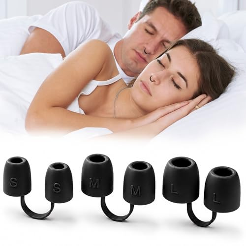 Antironquido Dilatador Nasal Silicona, Dilatadores Nasales, Anti Ronquidos Dilatador Nasal, Cómodo & Reutilizable, Mejora la Respiración Para un Sueño Cómodo, Dispositivos Antironquidos (negro)