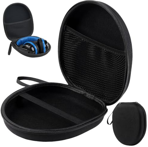 GXGM Custodia Cuffie Con Cerniera E Tracolla,Compatibile Per Cuffie Serie Over-Ear, Portatile, Resistente Agli Urti E A Prova Di Polvere