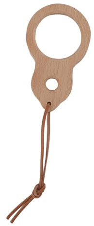 Generic Wooden Handheld Magnifying Glass Portable for Kids Study for Nature Exploration Solidwood 4.9x3.0in