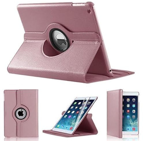 iPad Air 2 fodral [hörnskydd] – slim fit premium konstläder foliofodral för iPad Air 2 (roséguld)