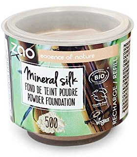 Zao Refill Mineral Silk 500 trasparente incolore, ricariche per/cipria in polvere minerale di Make Up (Bio, vegan, cosmetici naturali) 111500