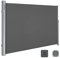 SONGMICS Alu-Seitenmarkise, ausziehbar, 180 x 400 cm, Blickdicht, Sonnenschutz, blickdicht, Seitenrollo, für Balkon, Terrasse, Garten, anthrazit GSA184G