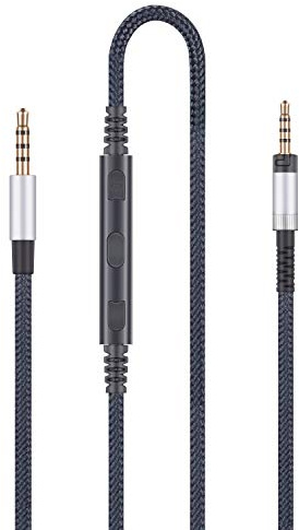 HansnBy Audio-Ersatzkabel kompatibel mit Sennheiser HD4.40, HD 4.40 BT, HD4.50, HD 4.50 BTNC, HD4.30i, HD4.30G Kopfhörer und kompatibel mit iPhone, kompatibel mit iPad
