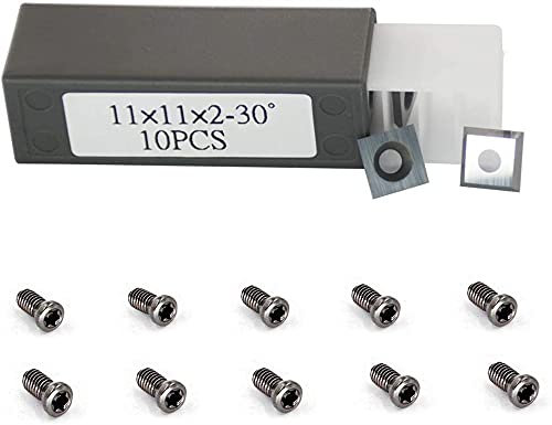NIDUNO 10pcs 11mm carré Coupe-Cutter de Rechange en carbure d'insertion des Couteaux for Le Travail de Bois Convient à la tête de la raboteuse hélicoïdale en Spirale ou en tournant
