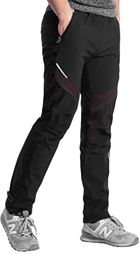 ROCKBROS Pantaloni Lunghi per MTB Bici Invernali, Pantaloni Sportivi Antivento Uomo Donna, per Sport Ciclismo Tuta Running Escursionismo, Caldo con Pile Termico