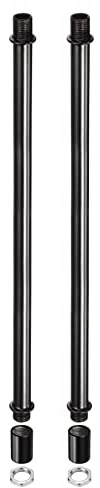 källkarta 2 st. Gängad stångsats M10 x 1 mm gänga 300 mm lång mutterkontakt med gängöra sexkantsmutter svart