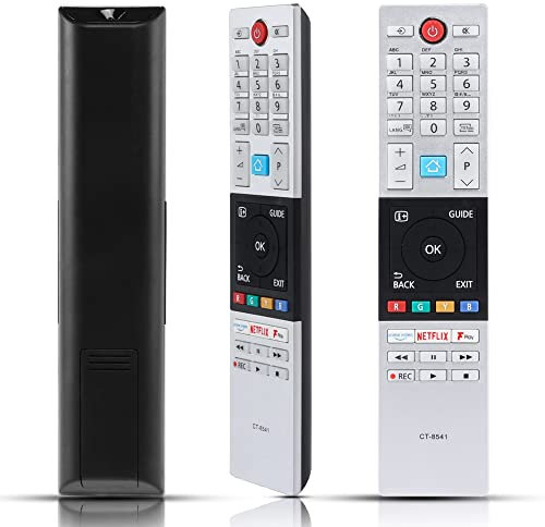 Updated Toshiba Remote Control CT854 RC42150P Compatible with Toshiba UHD Freview 2018 2019 Ready HD LCD LED TV with shortcut buttons Prime Video, Netflix, F play Buttons, No Setup Required