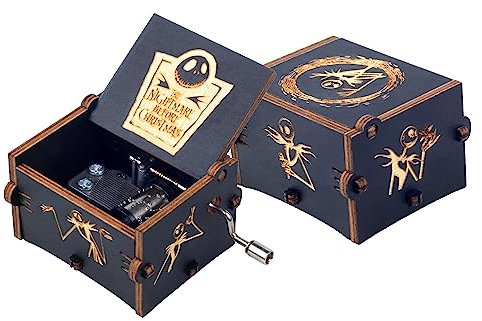 Keast Carillon a manovella per Ragazzi e Ragazze, Carillon a manovella in Legno con Melodia di, Mini Formato, per Halloween, Natale, Ringraziamento