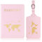 AEIOPRS Reisepasshülle und Kofferanhänger Set aus PU-Leder Reisepass Organizer für Damen und Herren Urlaub Zubehör Travel Essentials Sakura Rosa