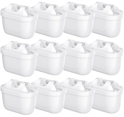 VILLAPOOL 12 Pack Wasserfilter kartuschen Kompatibel mit Brita Maxtra+ filterkartuschen, Ersatz für Maxtra Plus, Style, Mavea, Elemaris, Maxtra Pro All-in-1,Kanne Wasserfilte,Reduziert PFAS/PFOA/PFOS