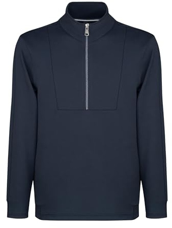 Audi Sweat-Shirt pour Homme, Gris foncé, Taille XL, col Montant Troyer, 90% Coton, 10% Polyester, décontracté, Business, Coupe décontractée, Adulte, Fermeture éclair