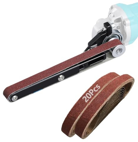 Belt Sander Attachments for Angle Grinder,3/4 x 20.5 Detailing Bandfile Sander Adapter,US 5/8-11 Thread,Suitable for Welding Points Grinding,Woodworking and Metal Rust Removal.(∅45mm)