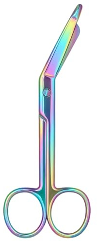 Ainiv 1 Pezzi Forbici in Acciaio Inossidabile, Punta Curva Forbici, Adatte per il lavoro d'ufficio, le faccende domestiche, i lavori manuali e il cucito, Colore Galvanizzato, 14 cm