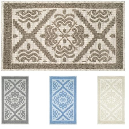 OLIVO.shop | SARDEGNA Tappeto sardo in cotone, passatoia corridoio varie misure (BEIGE 60x110 cm)