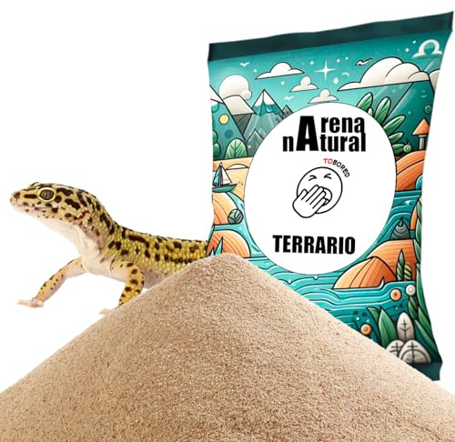 tobored Arena Natural para Terrario. 5 kg de Arena 100% Natural Arena de Playa para su Terrario. Su granulometría es de 0,1-0,8 MM.